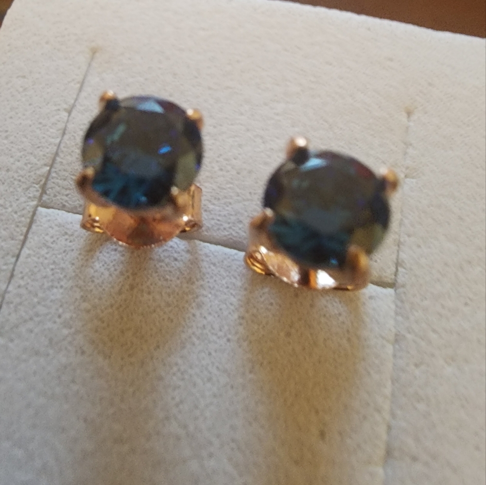 Sapphire Silver Earrings - Picture 3 of 7